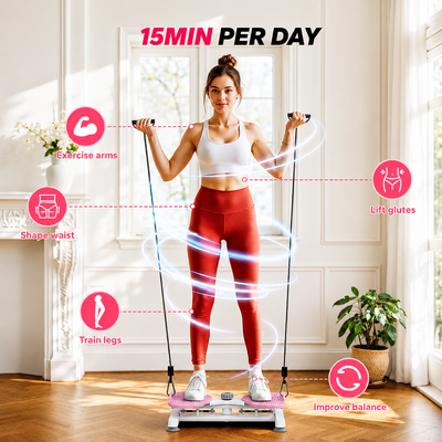 MERACH Slim Waist Twister Ab Toner, 300 lbs Capacity