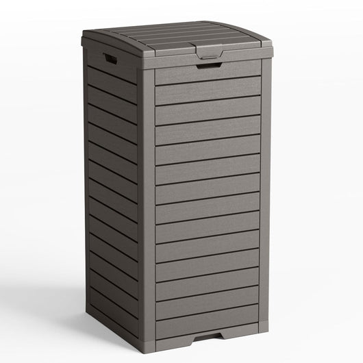 Sanovia™ 39-Gallon Patio Trash Can with Lid - Black - Single