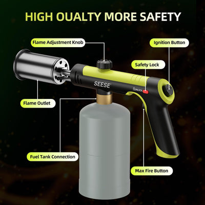 SEESE Adjustable Cooking Torch for Kitchen & BBQ
