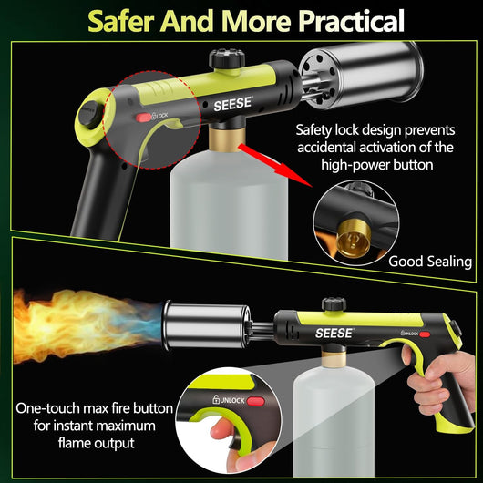SEESE Adjustable Cooking Torch for Kitchen & BBQ