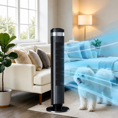 Quiet Bladeless Tower Fan for Bedroom & Office