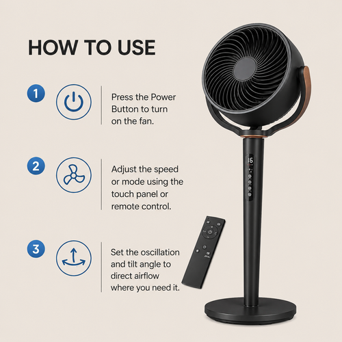 Sanovia™ Quiet Pedestal Fan